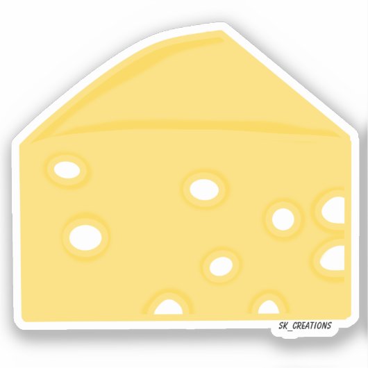 Käse Slice Aufkleber (Vorderseite)