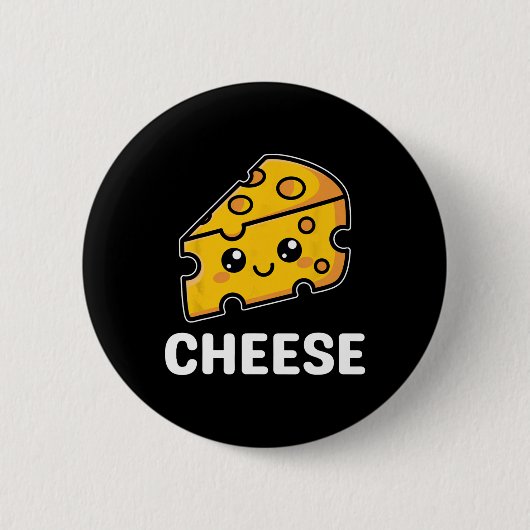 Käse Slice Mac Macaroni Kawaii Halloween Kostüm Button (Vorderseite)