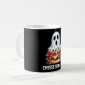 Käse-Spoo-ger lustiger Geist Cheeseburger Essen Wo Kaffeetasse (Vorderseite Links)