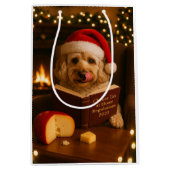 Käse Steuern Weihnachtsgeschenk Tasche - Creme Coc Mittlere Geschenktüte (Vorderseite)