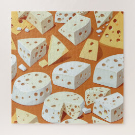 Käse Stücke mit natürlichen Löchern Süßes Muster  Puzzle
