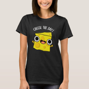 Käse The Day Funny Food Puns Dark BG T-Shirt