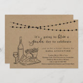 Käse Thema Brautparty Kraft Papier Hintergrund Einladung (Vorne/Hinten)