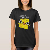 Käse, um dich zu treffen Funny Food Puns Dark BG T-Shirt (Vorderseite)