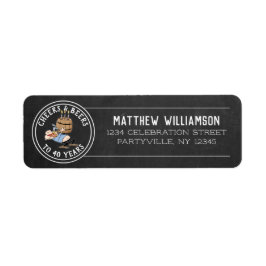 Käse und Bier 40. Geburtstag weiß auf Chalkboard