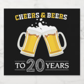 Käse und Bier bis 20 Jahre Beer-Flaschenetikett Bierflaschenetikett (Einzelnes Label)