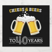 Käse und Bier bis 40 Jahre Beer-Flaschenetikett Bierflaschenetikett (Einzelnes Label)