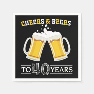 Käse und Bier bis 40 Jahre Napkins Serviette