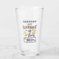 Käse und Bier bis 80 Jahre Geburtstagsglas