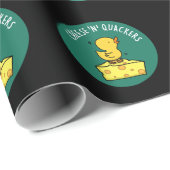Käse und Hacker Funny Duck Pun Dark BG Geschenkpapier (Rolleneckpunkt)