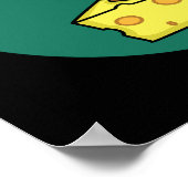 Käse und Hacker Funny Duck Pun Dark BG Poster (Ecke)
