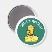 Käse und Hacker Funny Duck Pun Magnet (Vorderseite/Rückseite)