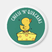Käse und Hacker Funny Duck Pun Magnet (Vorne)