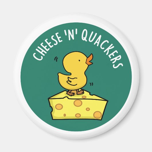 Käse und Hacker Funny Duck Pun Magnet (Vorne)