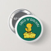 Käse und Kacker Funny Food Puff Button (Vorne & Hinten)