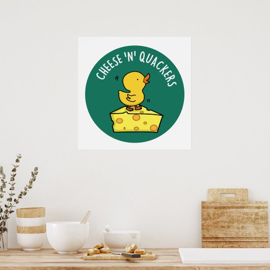 Käse und Kacker Funny Food Puff Poster (Küche)