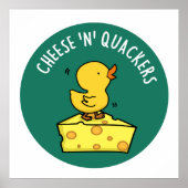 Käse und Kacker Funny Food Puff Poster (Vorne)