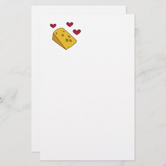 Käse-und Kuss-Cockney-reimendes Jargon-Geschenk Briefpapier (Vorne/Hinten)