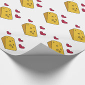 Käse-und Kuss-Cockney-reimendes Jargon-Geschenk Geschenkpapier (Ecke)