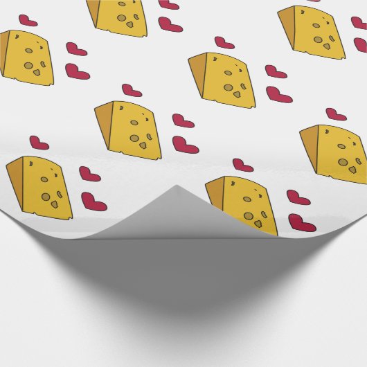 Käse-und Kuss-Cockney-reimendes Jargon-Geschenk Geschenkpapier (Ecke)