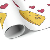 Käse-und Kuss-Cockney-reimendes Jargon-Geschenk Geschenkpapier (Rolleneckpunkt)