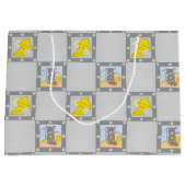 Käse und Maus Baby Dusche Gelb Graue Geschenktasch Große Geschenktüte (Vorderseite)