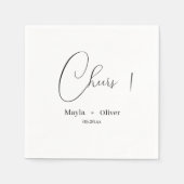 Käse und Namen Hochzeitsnapkins Serviette (Vorderseite)