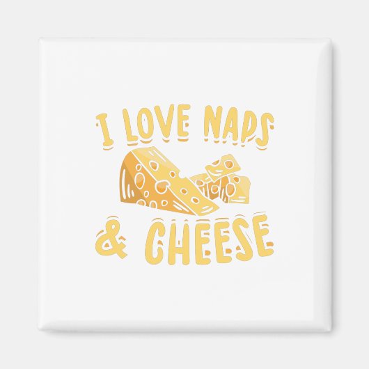 Käse und Nickerchen | Cheese Lover Food Geschenkid Magnet (Vorne)
