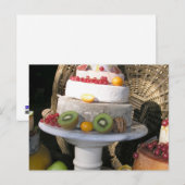 Käse und Obst Postkarte (Vorne/Hinten)