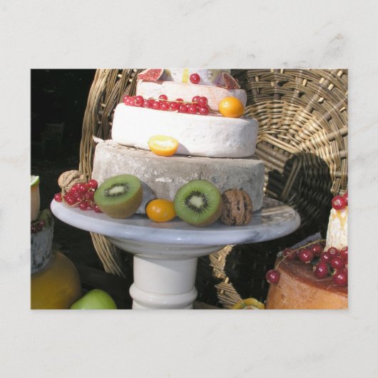 Käse und Obst Postkarte (Vorderseite)