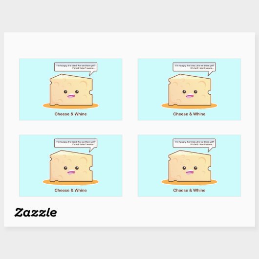 Käse und Rhein Rechteckiger Aufkleber (Blatt)