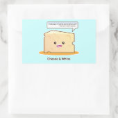 Käse und Rhein Rechteckiger Aufkleber (Tasche)