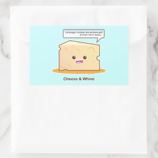 Käse und Rhein Rechteckiger Aufkleber (Tasche)