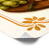 Käse und Schokolade mit dem Herzen messen Poster (Ecke)