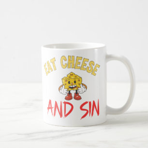 Käse und Sünde essen, lustiger Käse in Liebe Kaffeetasse