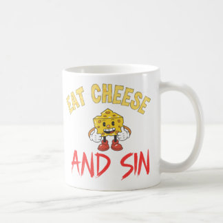 Käse und Sünde essen, lustiger Käse in Liebe Kaffeetasse