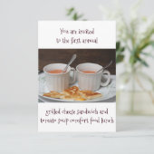 Käse und Tomatensuppe Einladung (Stehend Vorderseite)