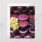 Käse und Trauben Postkarte (Vorne/Hinten)