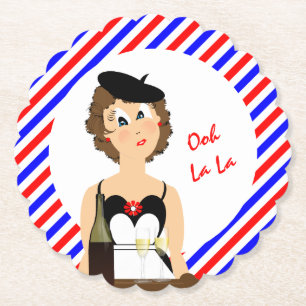 Käse und Wein Französisch Thema Fun Paper Unters Untersetzer