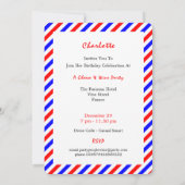 Käse und Wein Französisches Thema Spaß Party Einla Einladung (Rückseite)