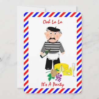 Käse und Wein Französisches Thema Spaß Party Einla Einladung