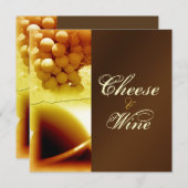 Käse und Wein stilvoll gestalten Einladung (Vorne/Hinten)