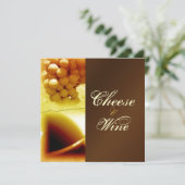 Käse und Wein stilvoll gestalten Einladung (Stehend Vorderseite)