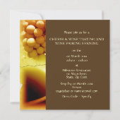 Käse und Wein stilvoll gestalten Einladung (Rückseite)