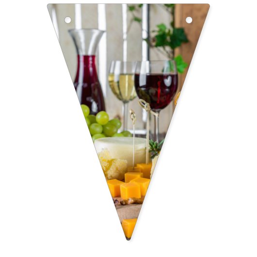 Käse und Wein Wimpelkette (Dritte Fahne)