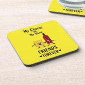 Käse- und Weinliebhaber Getränkeuntersetzer (Linke Seite)