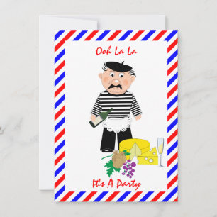 Käse- und Weinparty-Einladung im französischen Sti Einladung