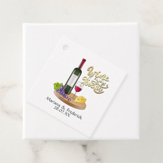 Käse und Weinprobe Geschenkanhänger (Beispiel)