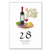 Käse und Weinprobe Tischnummer (Rückseite)