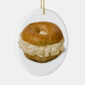Käse-Verzierung des Bagel-w/Cream Keramikornament (Rechts)